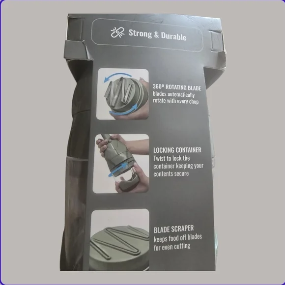 Food Chopper~Push Green Chopper, By Gourmet Good Grips~NEW - Picture 3 of 9